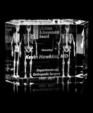 Custom Hexagram Crystal Award, 3.5