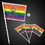 Custom Mini Rainbow Plastic Flags, Price/piece