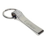Custom Strip Crystal Keychain, 3 1/4