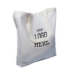 Custom Organic Tote Bag, 15" W x 16" H x 3" D