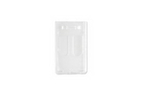 Custom Vertical/Side Load Frosted Molded Polycarbonate Badge Holder W/ 2 Card Dispenser, 2.28