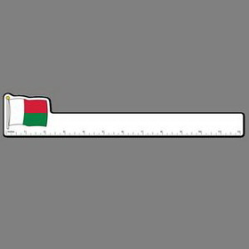 12" Ruler W/ Full Color Flag Of Madagascar