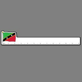 12" Ruler W/ Full Color Flag Of Saint Kitts And Nevis