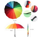 Custom Automatic Open Straight Rod Rainbow Umbrella, 31