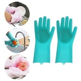 Custom Multi-function Silicone Cleaning Brush Scrubber Gloves, 13 3/8