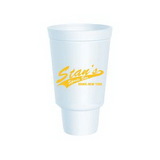 Custom 32 oz White Styrofoam Insulated Hot or Cold Foam Cup