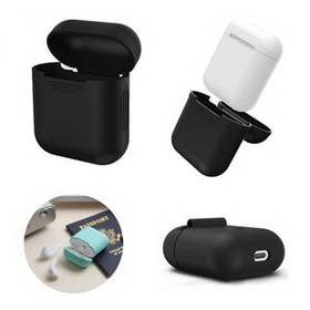 Custom Silicone Airpods Wireless Earphones Charging Case Cover, 2 1/8" L x 1 7/8" W