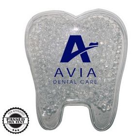 Custom Tooth Gel Bead Hot/Cold Pack (Spot Color), 4" W X 4 1/2" H