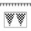 Custom Checkered Outdoor Pennant Banner, 10" L x 12' W, Price/piece