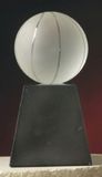 Custom Crystal Basketball Award w/ Base (4")