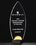 Custom Flame Series Clear Acrylic on Black & Gold Metal Base Award (4"x9 3/4"), Price/piece