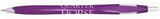 Custom Quarter Ballpoint Pen w/Purple Barrel/White Trim