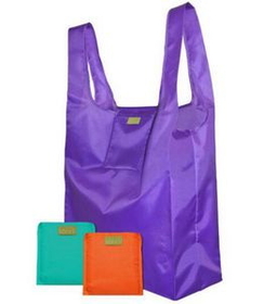Custom Fold Up Recycled Shopper Bag, 13 3/4" L x 3" W x 21 1/2" H