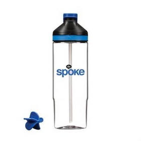 Custom The Tempo Sport Bottle/Shaker - 25oz Royal Blue, 4.5" W x 9.875" H