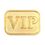 Blank Gold Vip Lapel Pin, 5/8" L X 3/8" H, Price/piece