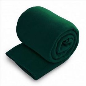 Blank Fleece Throw Blanket - Forest Green (Overseas) (50"X60")