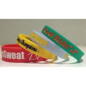 1/2" Ink Injected Custom Silicone Wristbands