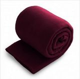 Blank Fleece Throw Blanket - Burgundy Red (50