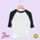 Custom The Laughing Giraffe 3/4 Sleeve Polyester Toddler Baseball T-Shirt - White/Black, Price/piece