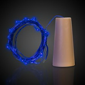 Custom Blue LED Cork String Light Set