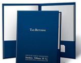 Custom Tax Return Foil Stamped Presentation Folders - Standard Pocket