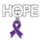 Blank Hope with Purple Ribbon Charm Pin, 1 1/4" W x 1 1/4" H, Price/piece
