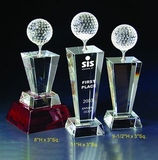 Custom Golf Optical Crystal Award Trophy., 9.5