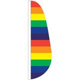 Blank Rainbow 3' x 10' Feather Flag