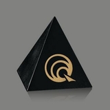 Custom Black Genuine Marble Pyramid Award (3