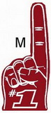 Blank Stock Maroon #1 Foam Hand Mitt, 18