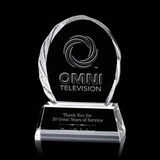 Custom Liquid Crystal Tottenham Award w/ Optical Crystal Base, 7 1/4
