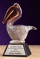 Custom Pelican Glass Award (5.5"x6.25")