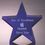 Custom Optical Crystal Blue Star Paper Weight, 4" W, Price/piece