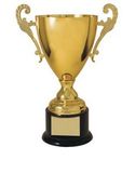 Custom Gold Plated Aluminum Cup Trophy (15.5
