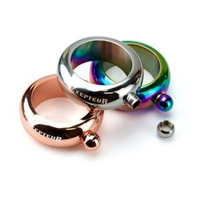 Custom Rose Gold & Rainbow Booze Bracelet, 4" W x 1 1/2" H