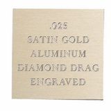 Custom Satin Gold Aluminum Engraving Sheet Stock (12