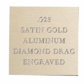 Custom Satin Gold Aluminum Engraving Sheet Stock (12"X24"X0.025")
