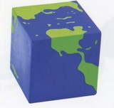 Custom Earth Cube Stress Reliever Squeeze Toy