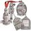 Custom Mini Size Pewter Ornaments w/ 3 Dimension Tooling, Price/piece