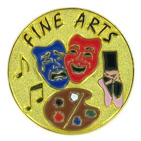 Blank Academic Award Lapel Pins (Fine Arts), 1" Diameter