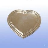 Custom Silver Plated Heart Compact Mirror (Screened)