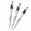 Custom White Barrel European Design Ballpoint Pen w/ 3 Writing Ink Colors & Stylus, Price/piece