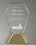 Custom 8 1/2" Premium Jewel Glass Award with Gold Metal Base, Price/piece