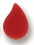 Blank Blood Drop Stock Design Plastic Lapel Pin, Price/piece