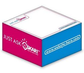 Custom Ad Cubes Memo Note Pad W/ 2 Colors & 2 Sides (3.375"X3.375"X1.6875")