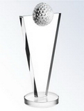 Custom Small Crystal Success Golf Award (7-3/8