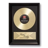 Custom Framed Brushed Brass Record Breaker Plaque with Black Aluminum Frame, 10 1/4