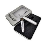 Custom 4GB metal USB drive stylus pen gift set, 5 1/2