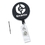 Black/Chrome Heavy-Duty Custom Badge Reels with Belt clip and Nylon Cord, 1 1/2" Diameter x 24" L, Price/piece