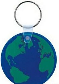 Blank 2" World Globe Keychain